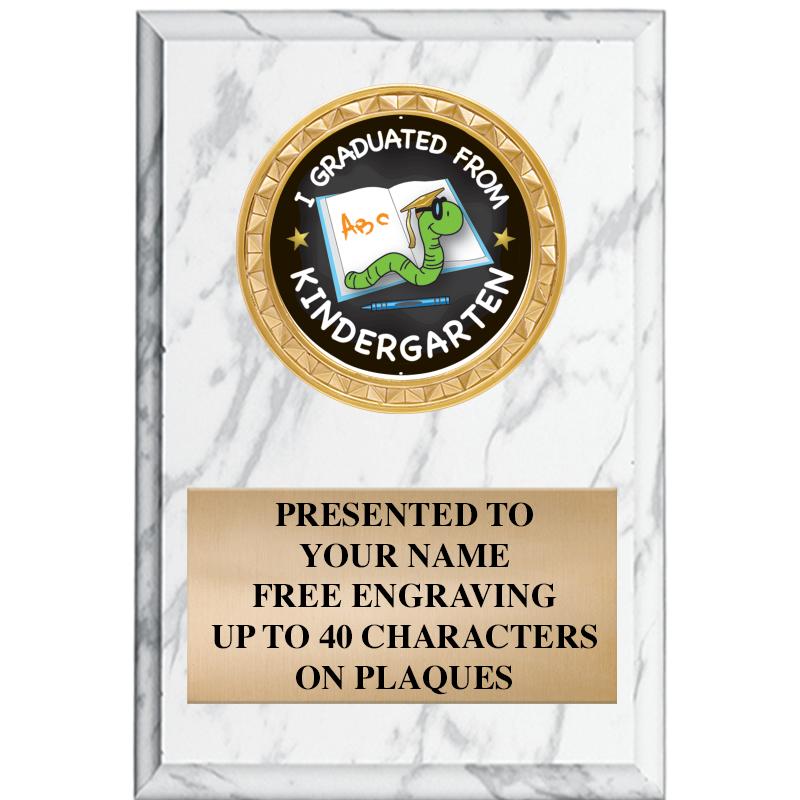 4" X 6" WHITE MBL INSERT PLQ