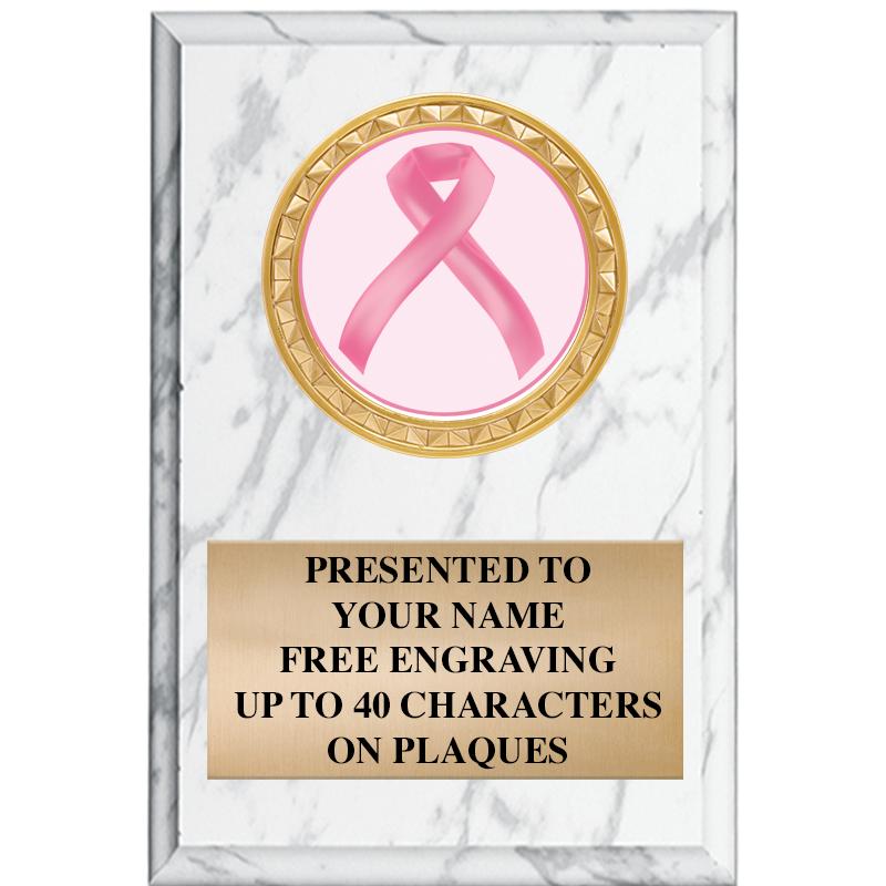 4" X 6" WHITE MBL INSERT PLQ