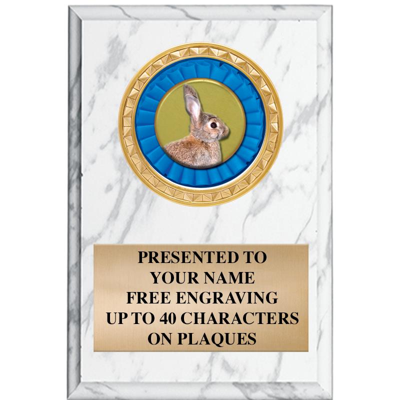 4" X 6" WHITE MBL INSERT PLQ