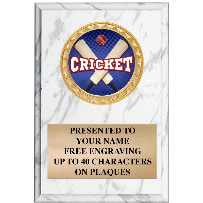 4" X 6" WHITE MBL INSERT PLQ