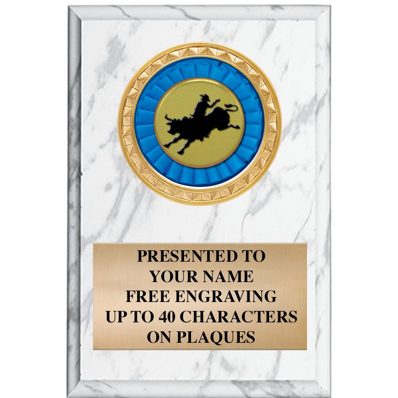 4" X 6" WHITE MBL INSERT PLQ