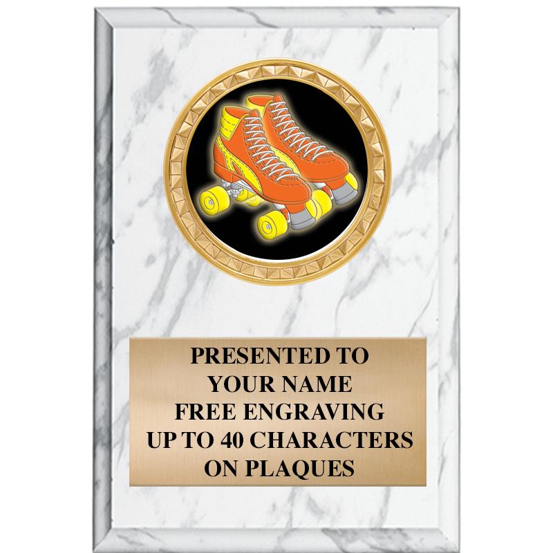 4" X 6" WHITE MBL INSERT PLQ