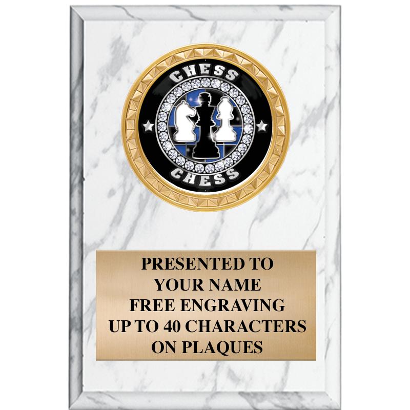 4" X 6" WHITE MBL INSERT PLQ