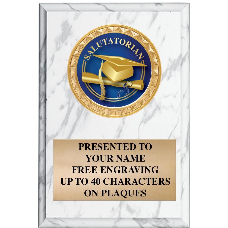 4" X 6" WHITE MBL INSERT PLQ