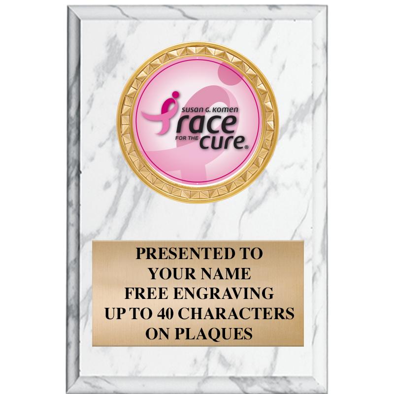 4" X 6" WHITE MBL INSERT PLQ