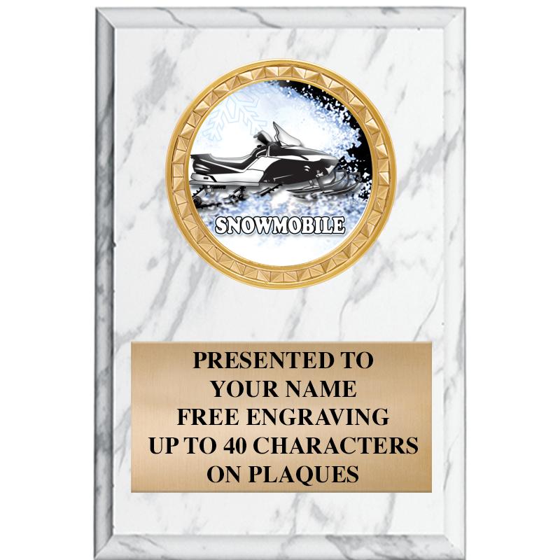 4" X 6" WHITE MBL INSERT PLQ