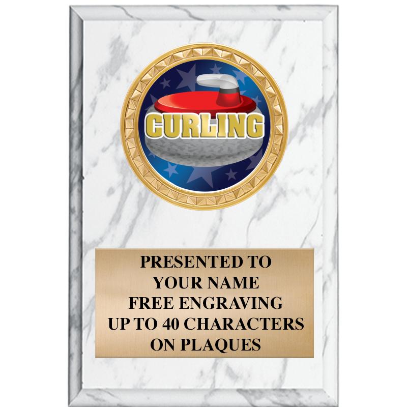 4" X 6" WHITE MBL INSERT PLQ