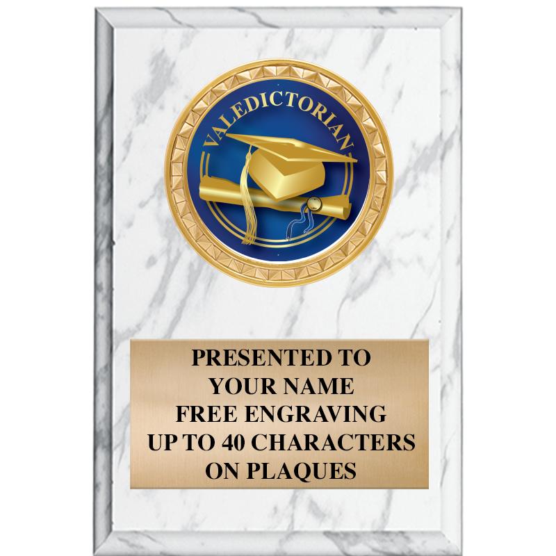 4" X 6" WHITE MBL INSERT PLQ