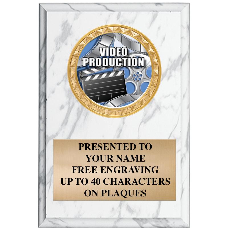 4" X 6" WHITE MBL INSERT PLQ