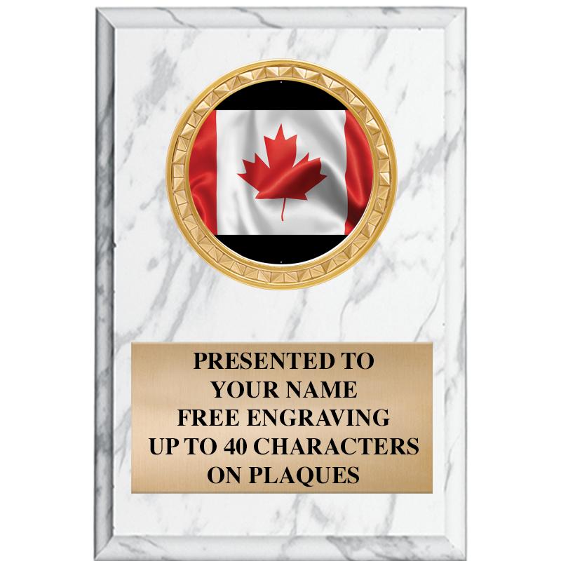 4" X 6" WHITE MBL INSERT PLQ