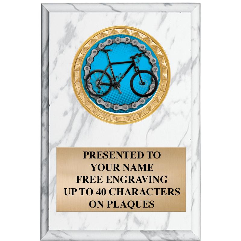 4" X 6" WHITE MBL INSERT PLQ