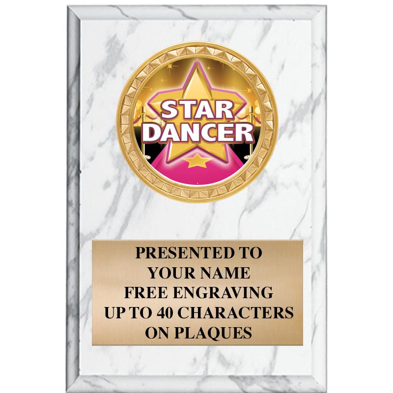 4" X 6" WHITE MBL INSERT PLQ