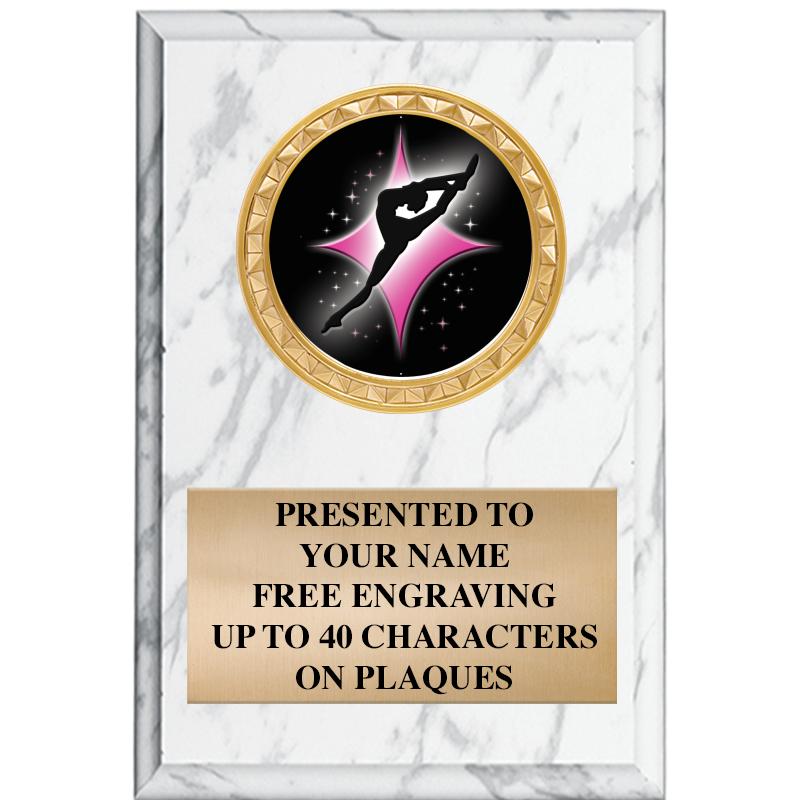 4" X 6" WHITE MBL INSERT PLQ