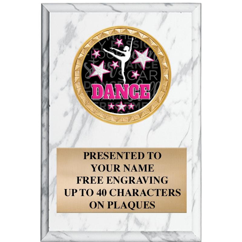 4" X 6" WHITE MBL INSERT PLQ