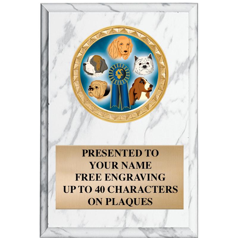 4" X 6" WHITE MBL INSERT PLQ