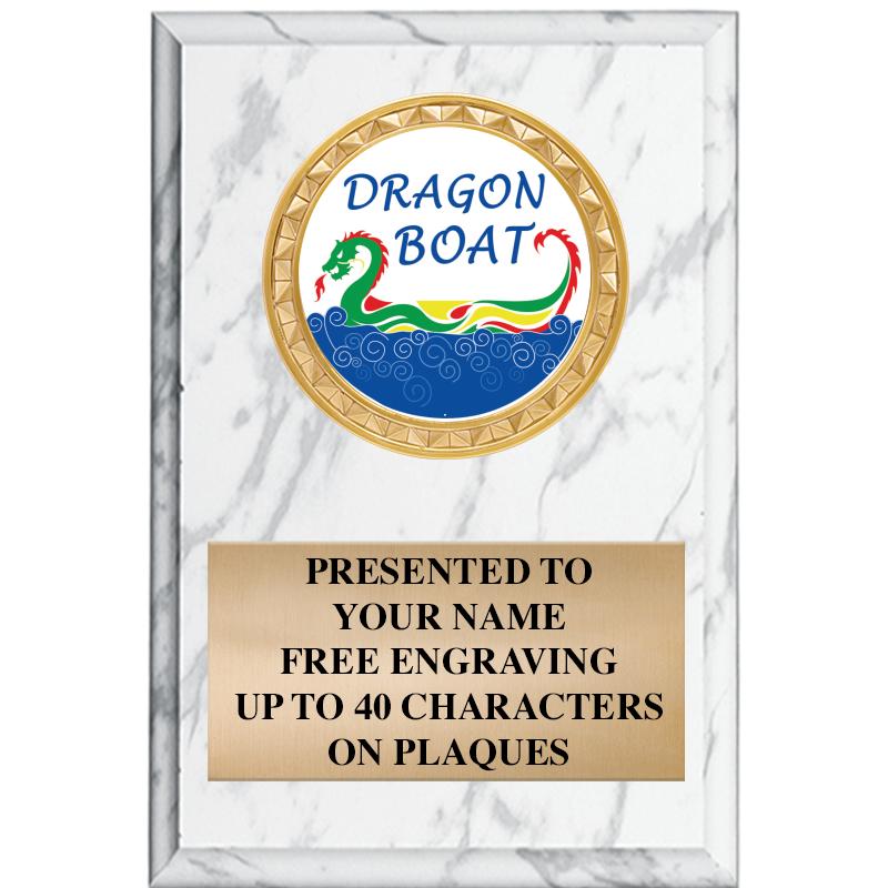 4" X 6" WHITE MBL INSERT PLQ