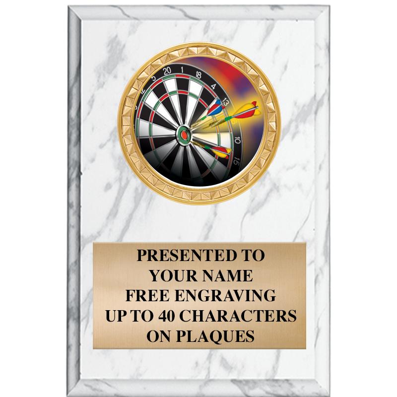 4" X 6" WHITE MBL INSERT PLQ