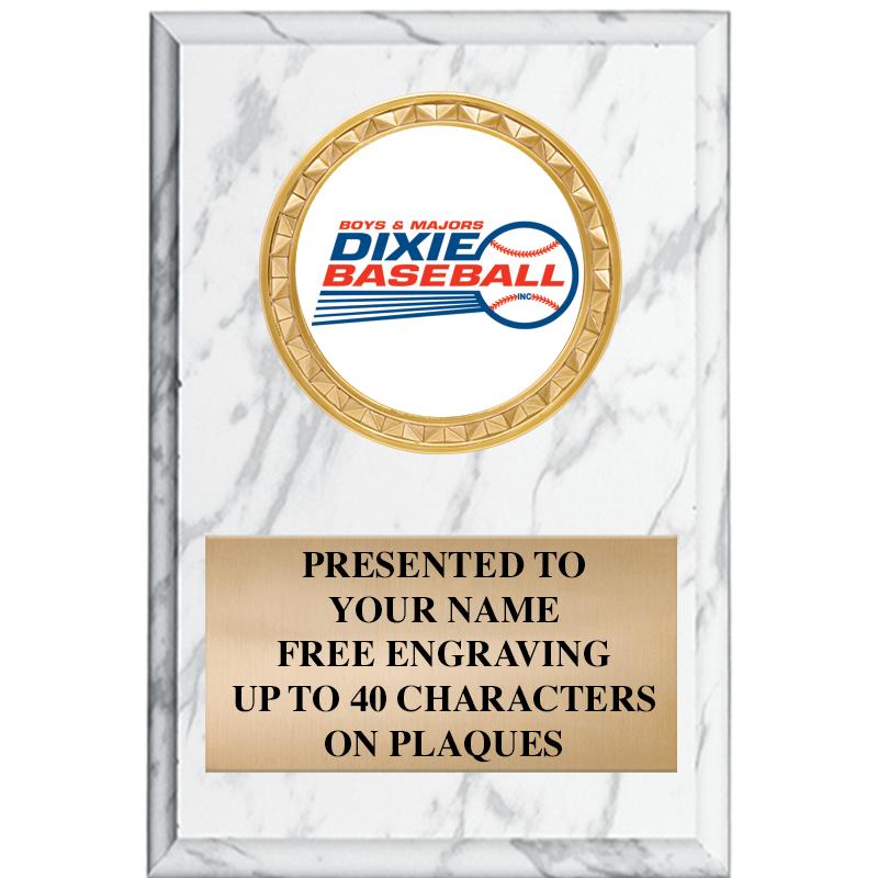 4" X 6" WHITE MBL INSERT PLQ