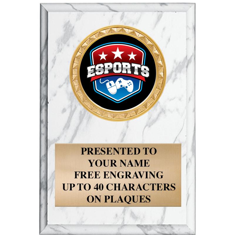 4" X 6" WHITE MBL INSERT PLQ