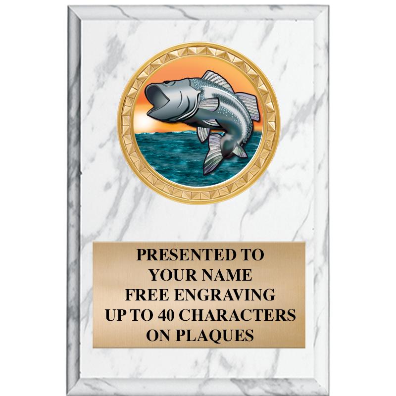 4" X 6" WHITE MBL INSERT PLQ