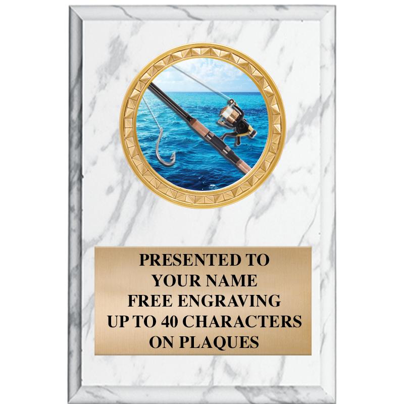 4" X 6" WHITE MBL INSERT PLQ