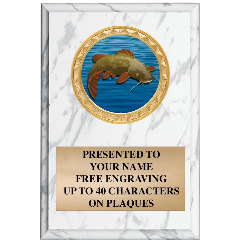 4" X 6" WHITE MBL INSERT PLQ