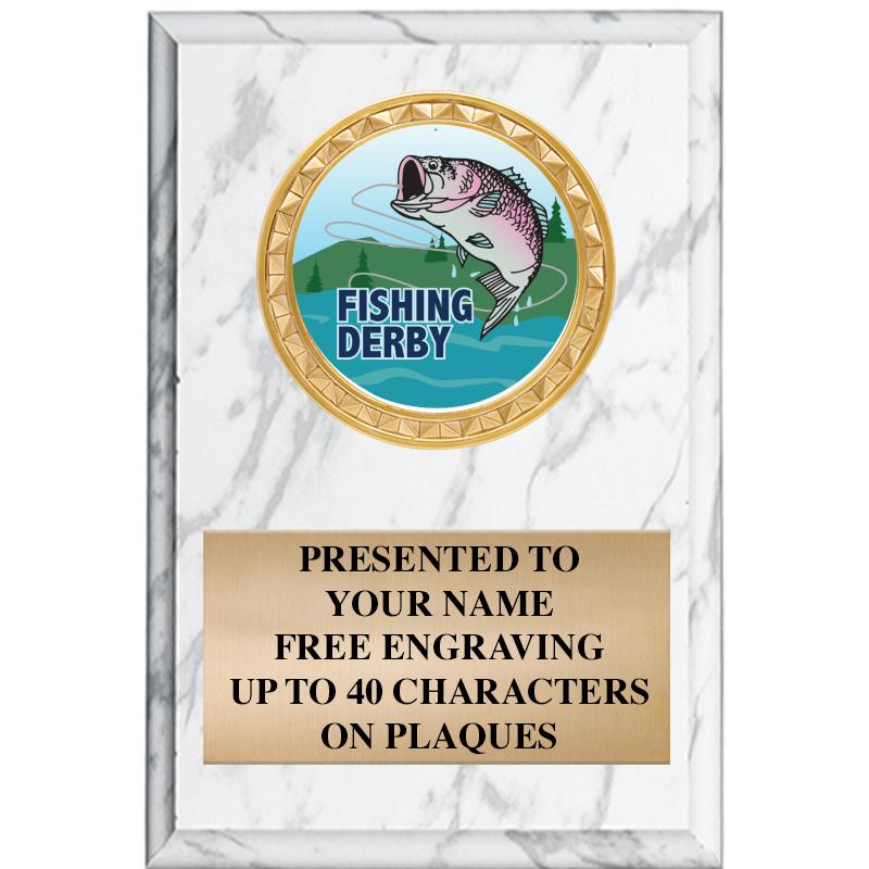 4" X 6" WHITE MBL INSERT PLQ