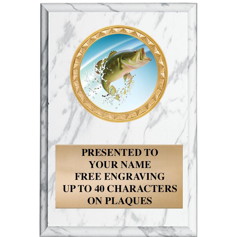 4" X 6" WHITE MBL INSERT PLQ