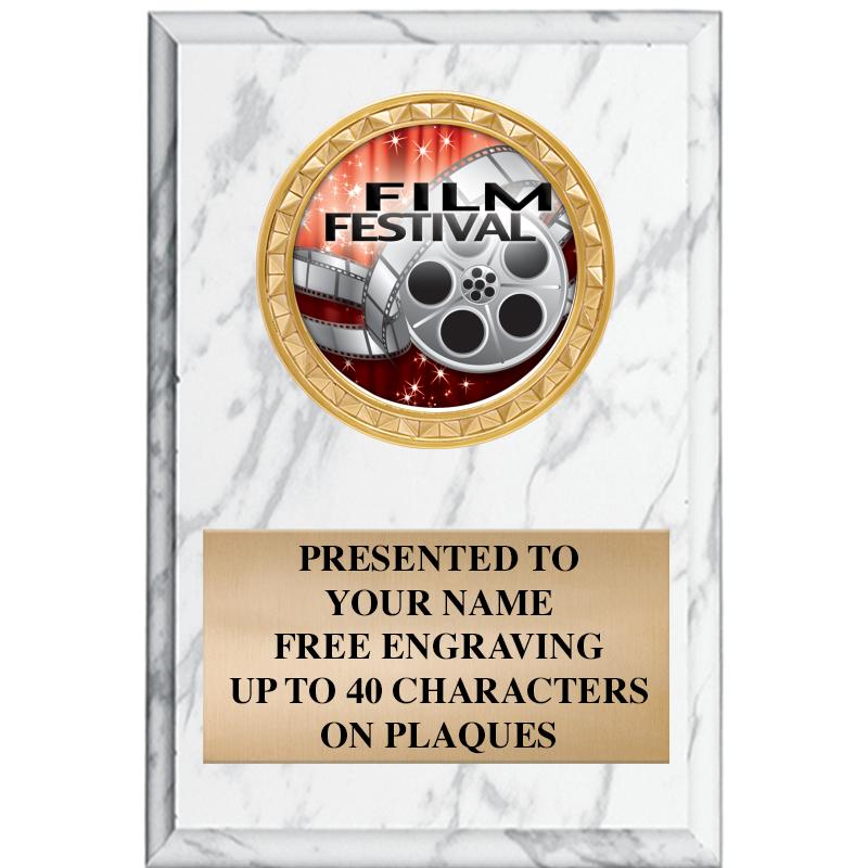 4" X 6" WHITE MBL INSERT PLQ