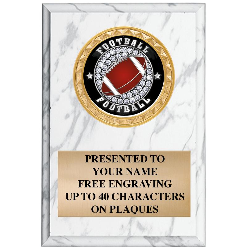 4" X 6" WHITE MBL INSERT PLQ