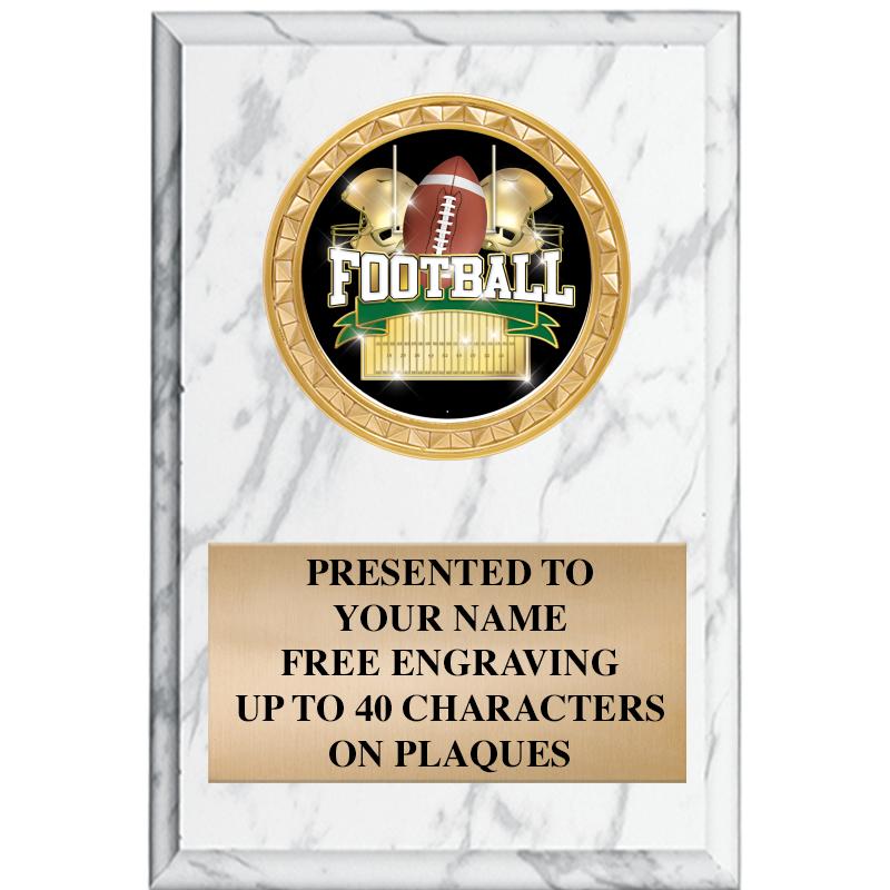 4" X 6" WHITE MBL INSERT PLQ