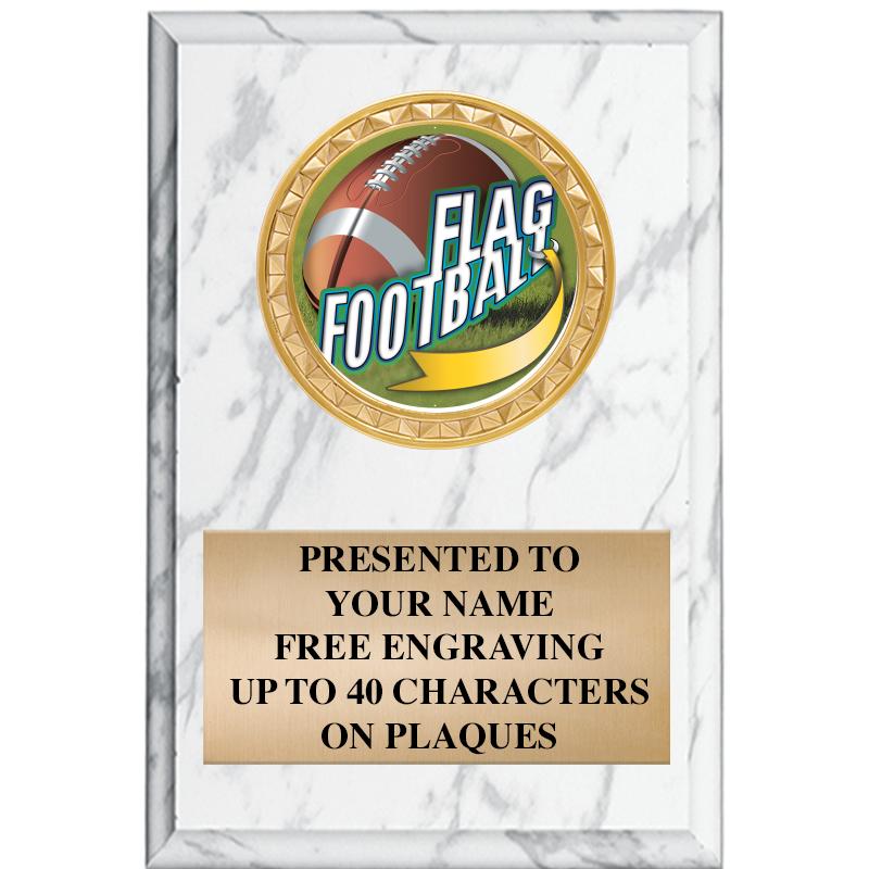 4" X 6" WHITE MBL INSERT PLQ