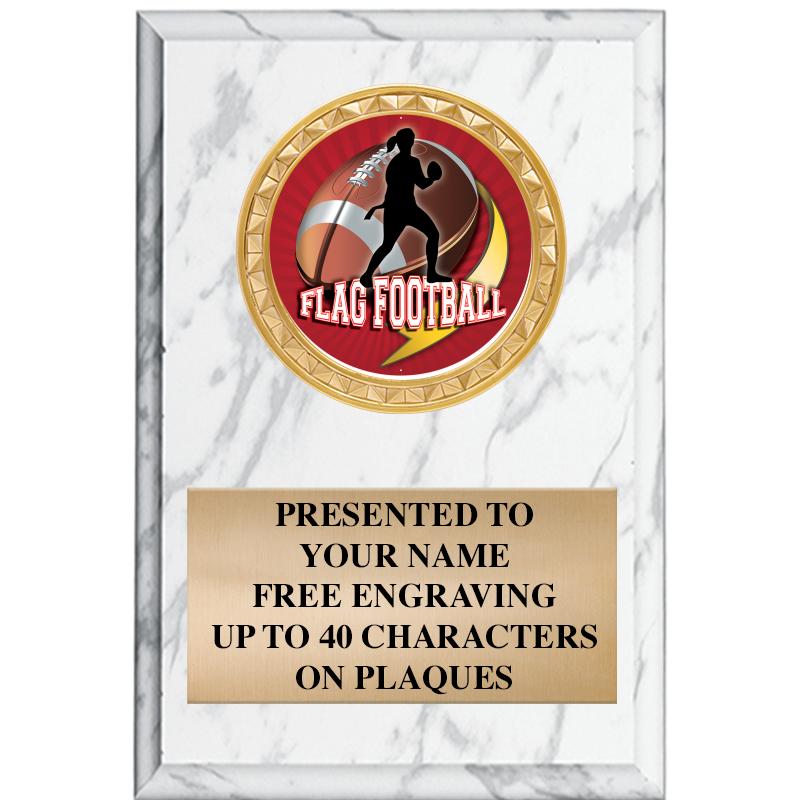 4" X 6" WHITE MBL INSERT PLQ