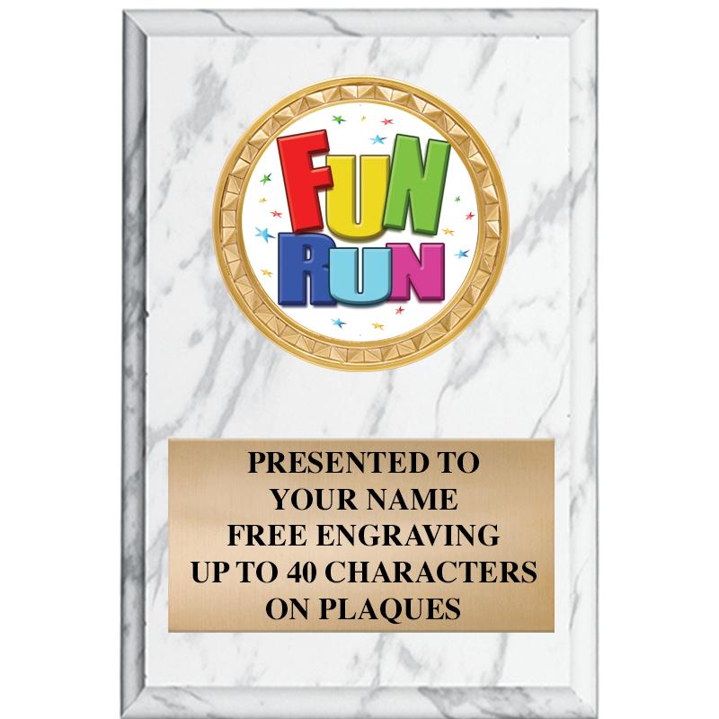 4" X 6" WHITE MBL INSERT PLQ