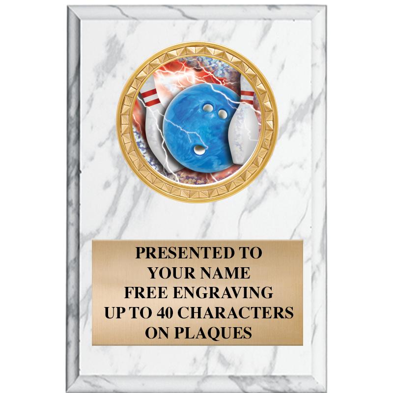 4" X 6" WHITE MBL INSERT PLQ