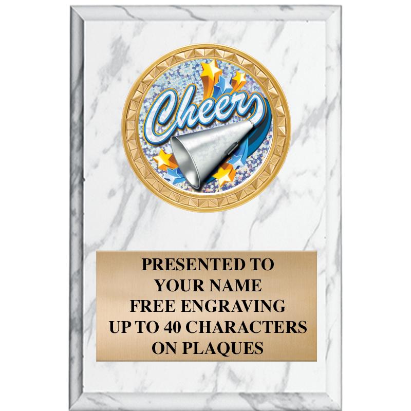 4" X 6" WHITE MBL INSERT PLQ