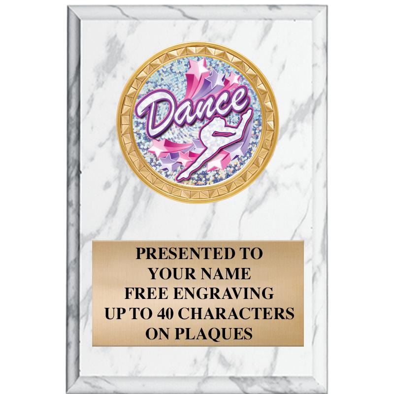 4" X 6" WHITE MBL INSERT PLQ