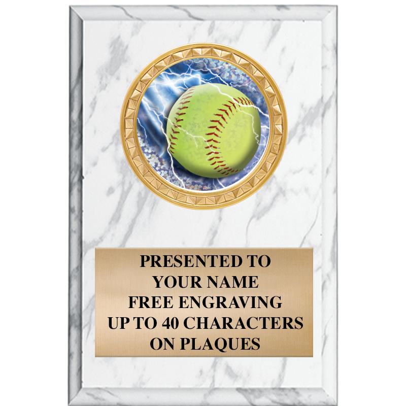 4" X 6" WHITE MBL INSERT PLQ