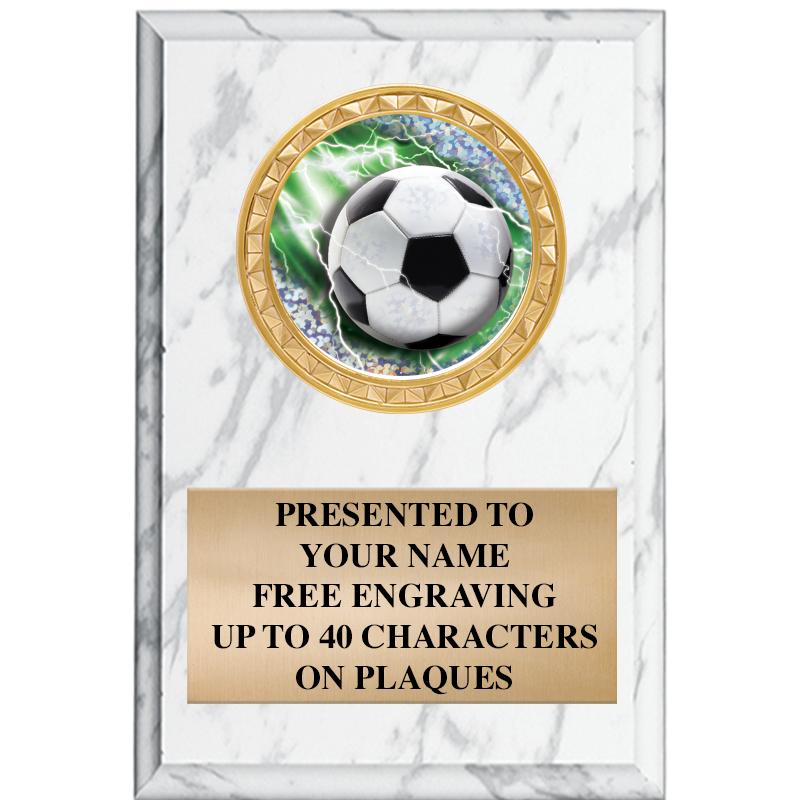 4" X 6" WHITE MBL INSERT PLQ