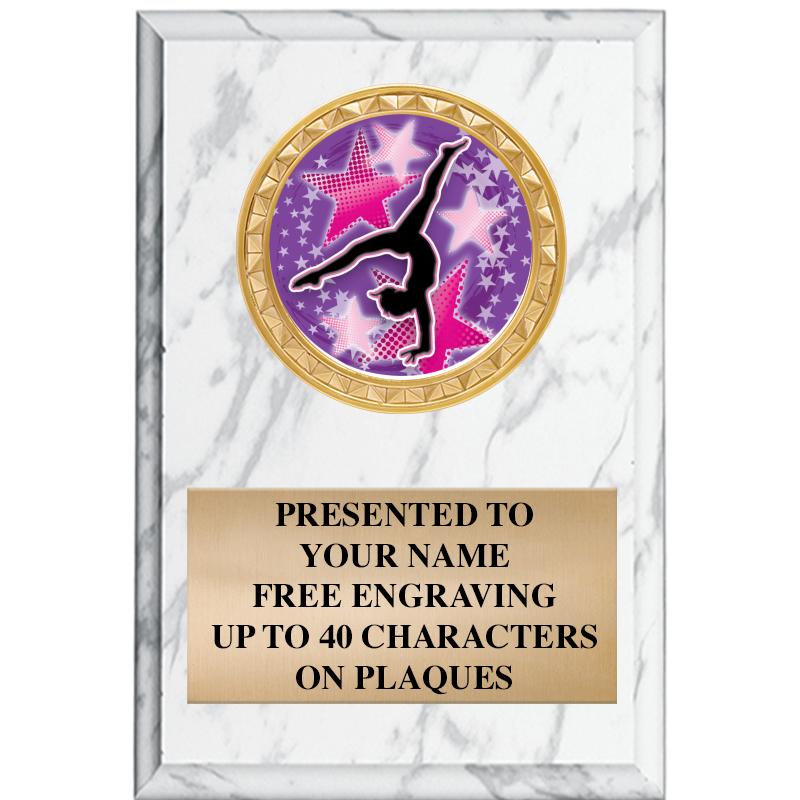 4" X 6" WHITE MBL INSERT PLQ