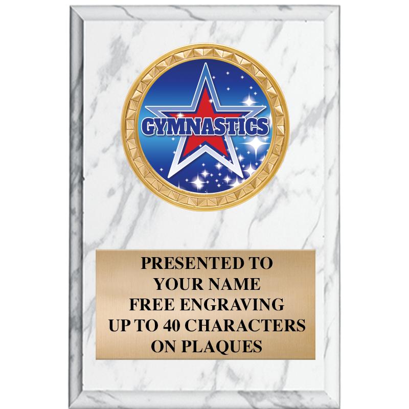 4" X 6" WHITE MBL INSERT PLQ