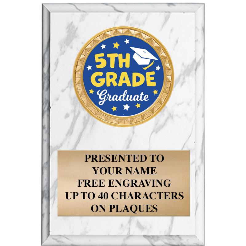 4" X 6" WHITE MBL INSERT PLQ