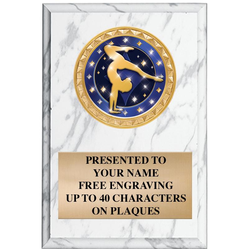 4" X 6" WHITE MBL INSERT PLQ