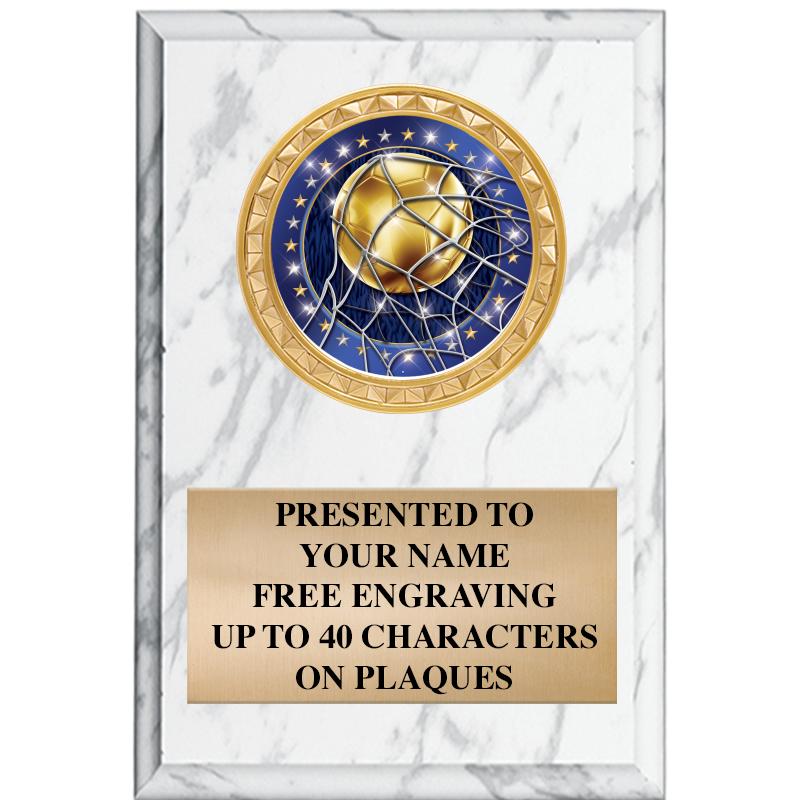 4" X 6" WHITE MBL INSERT PLQ