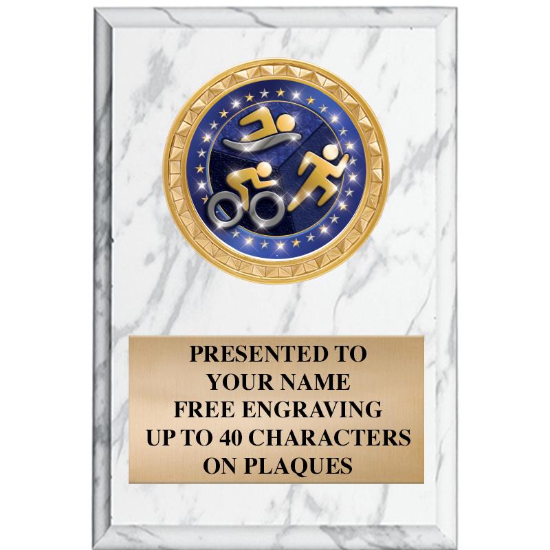 4" X 6" WHITE MBL INSERT PLQ