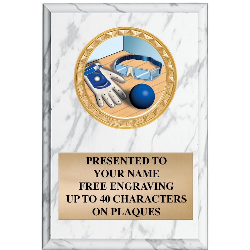 4" X 6" WHITE MBL INSERT PLQ