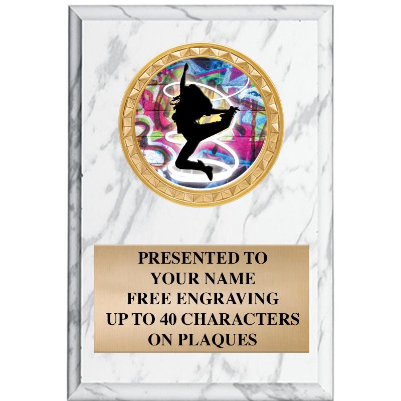 4" X 6" WHITE MBL INSERT PLQ