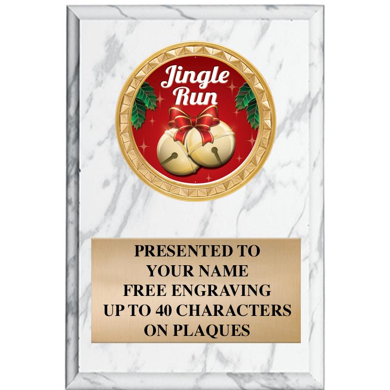 4" X 6" WHITE MBL INSERT PLQ