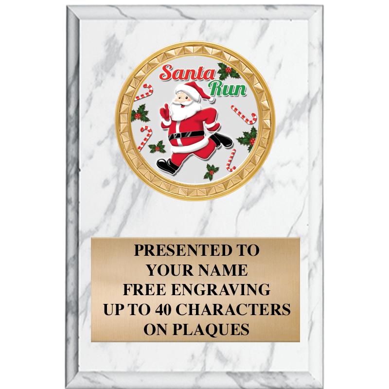 4" X 6" WHITE MBL INSERT PLQ