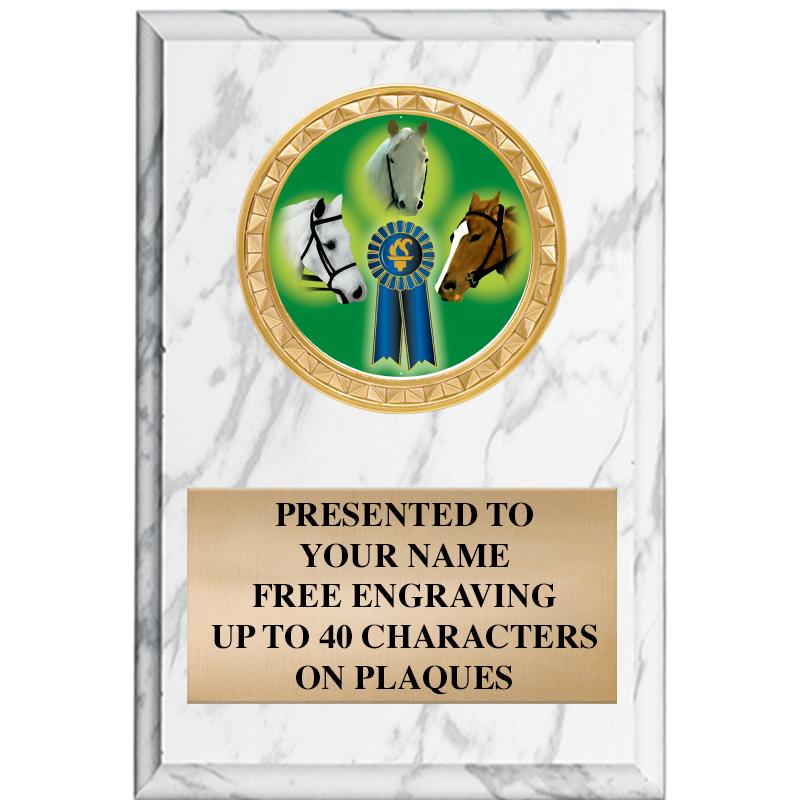 4" X 6" WHITE MBL INSERT PLQ